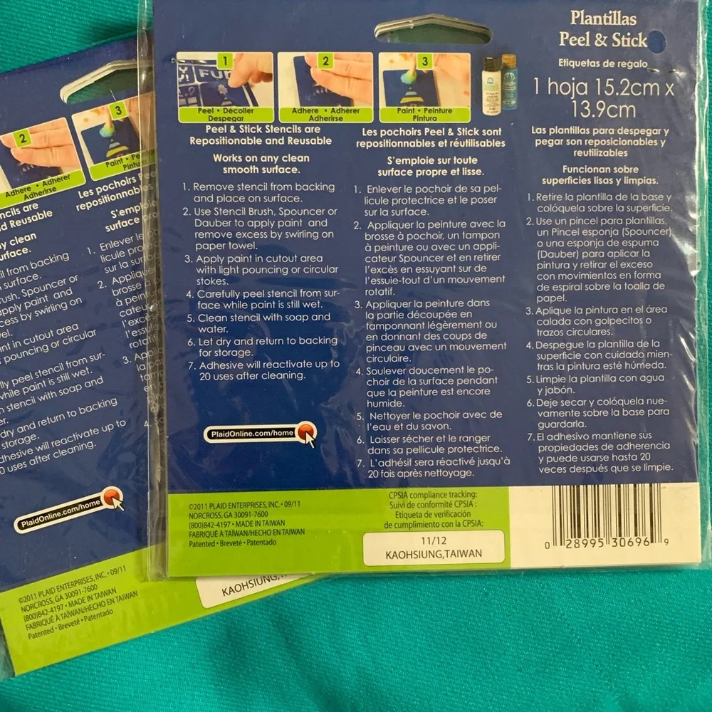 Bundle‎ of 2 Plaid Peel & Stick Stencils